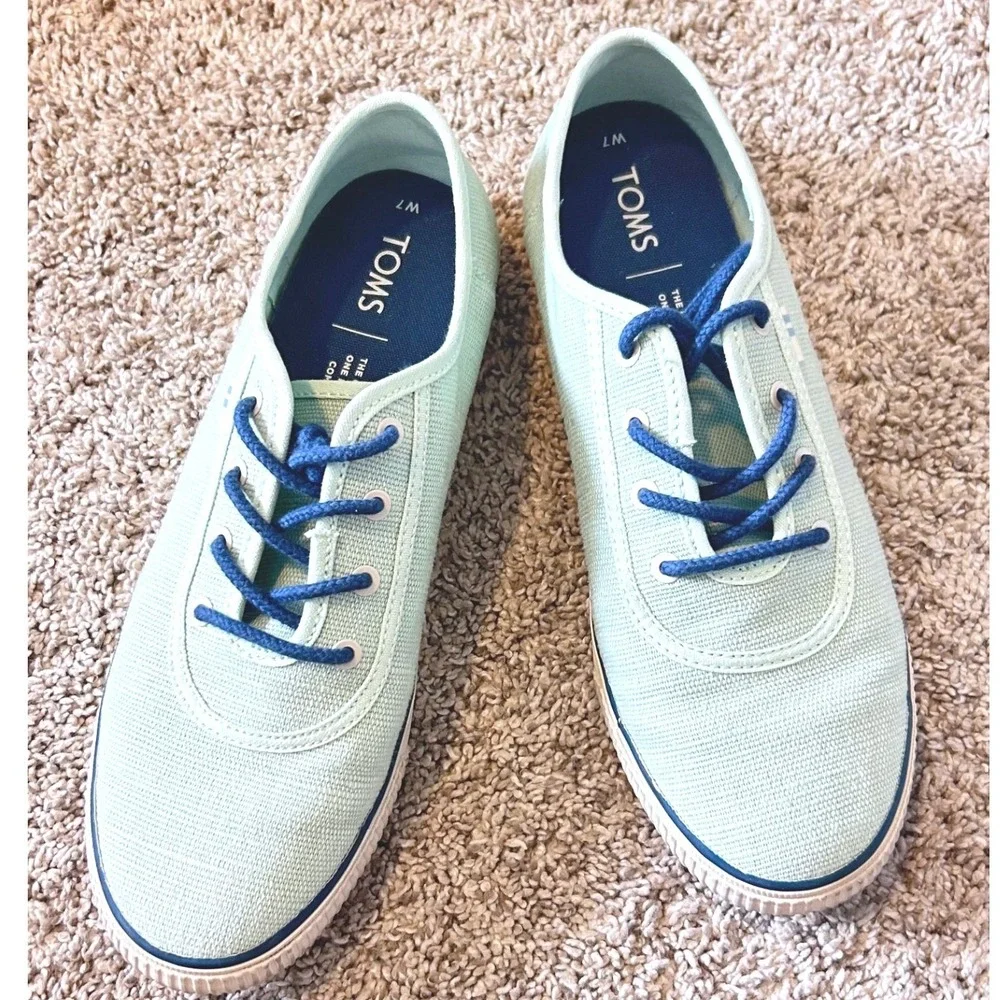 TOMS Mint‎ Heritage Carmel Beach Seaside Dopamine Canvas Sneaker 9.5 Sneakers